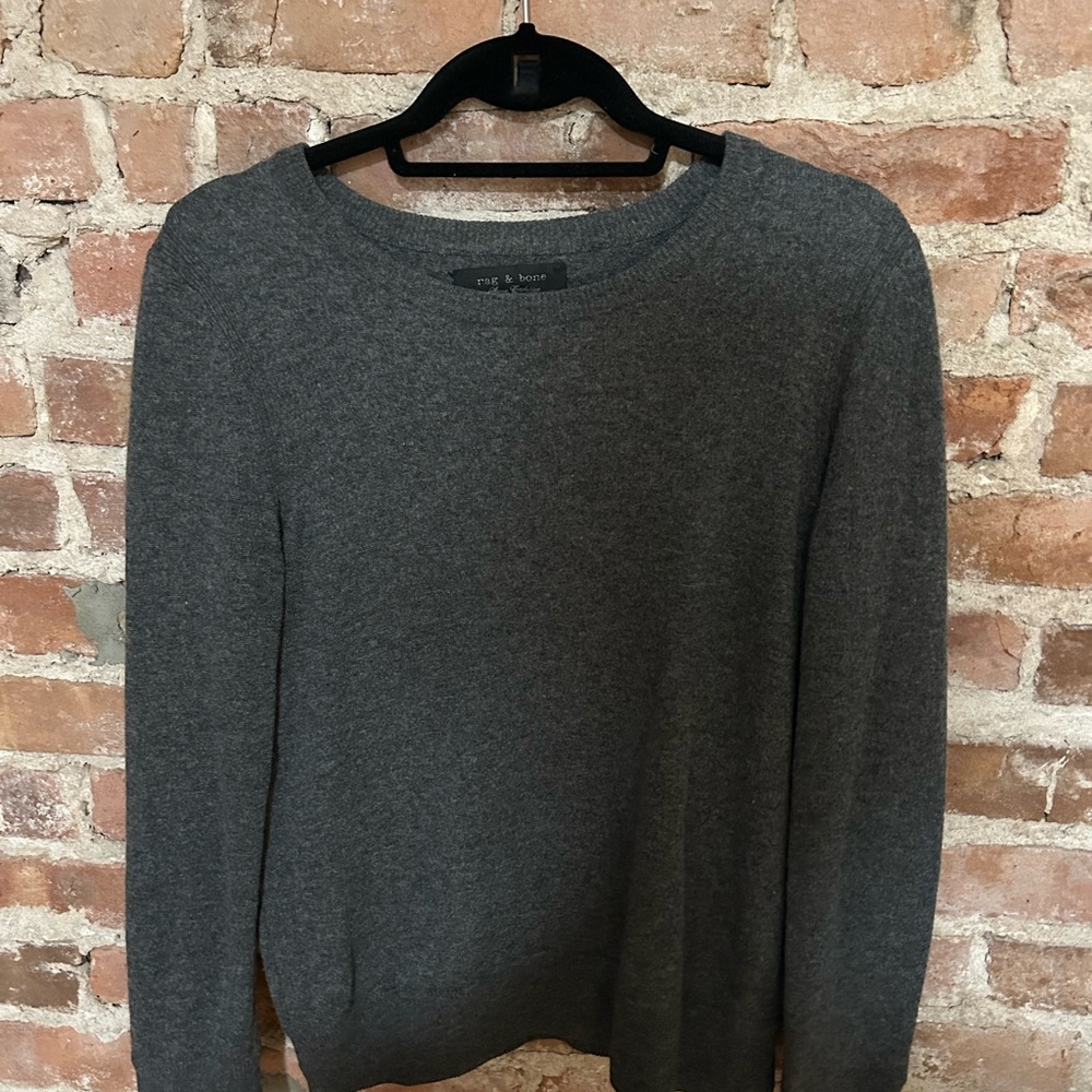Rag & Bone Wool/Cashmere Sweater with Elbow Patches